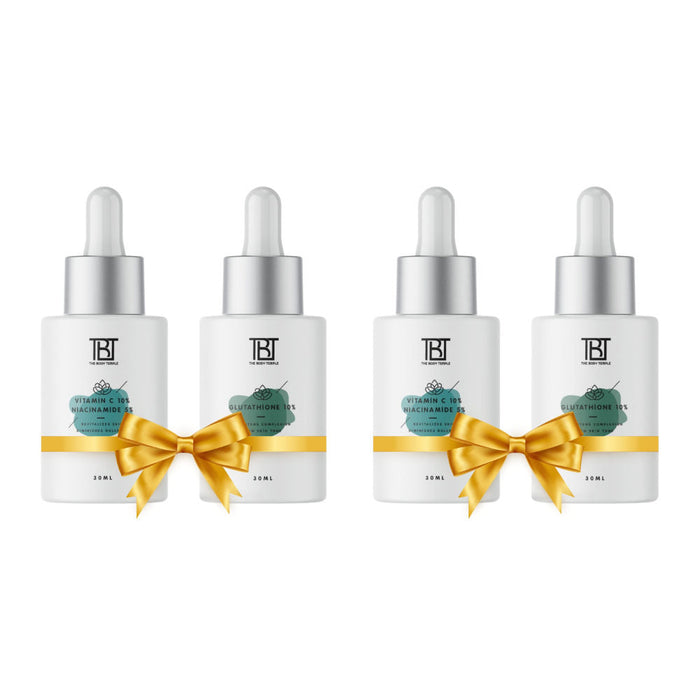 The Body Temple Vitamin C 10% & Niacinamide 5% + Glutathione 10% (30Ml Each - Pack Of 1)