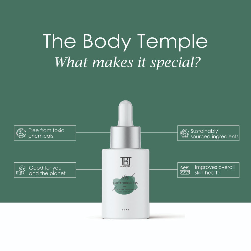 The Body Temple Vitamin C 10% & Niacinamide 5% + Glutathione 10% (30Ml Each - Pack Of 1)