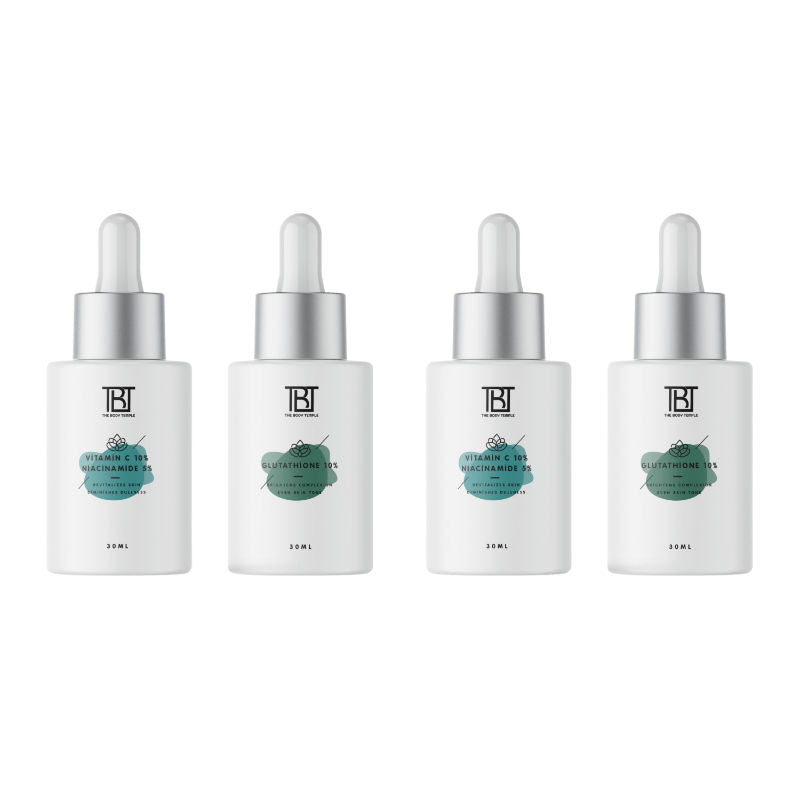 The Body Temple Vitamin C 10% & Niacinamide 5% + Glutathione 10% (30Ml Each - Pack Of 1)