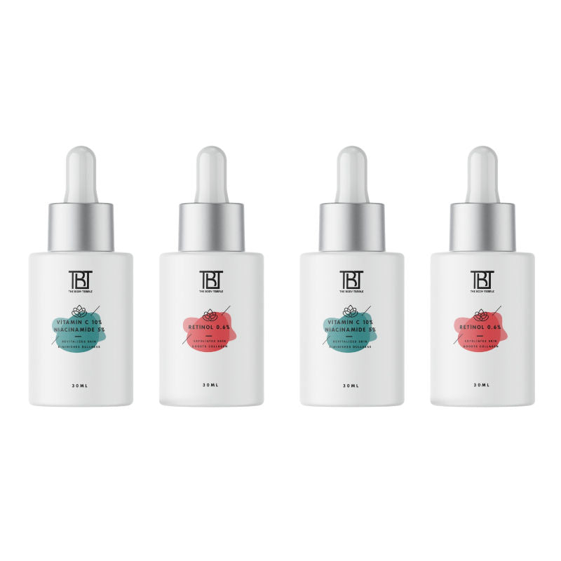 The Body Temple Vitamin C 10% & Niacinamide 5% + Retinol 0.6% (30Ml Each - Pack Of 1)