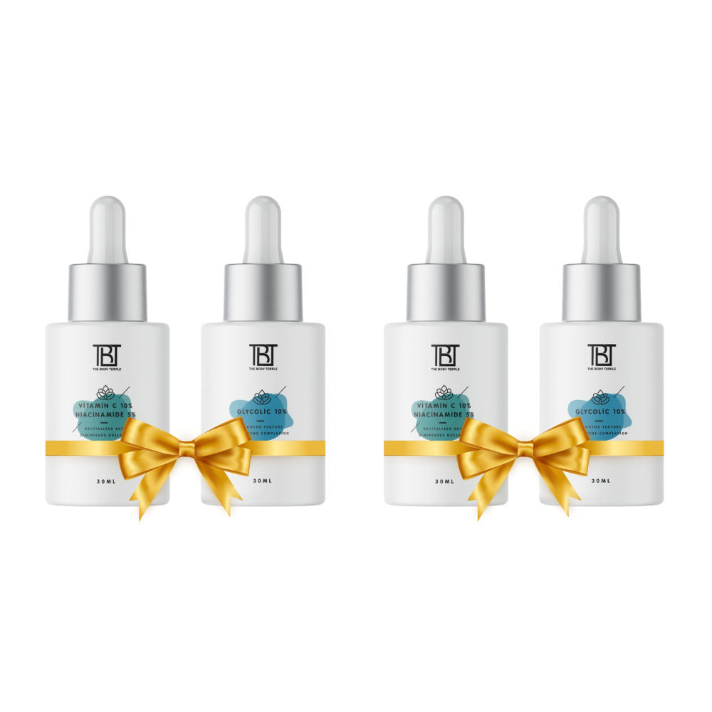 The Body Temple Vitamin C 10% & Niacinamide 5% + Glycolic Acid 10% (30Ml Each - Pack Of 1)