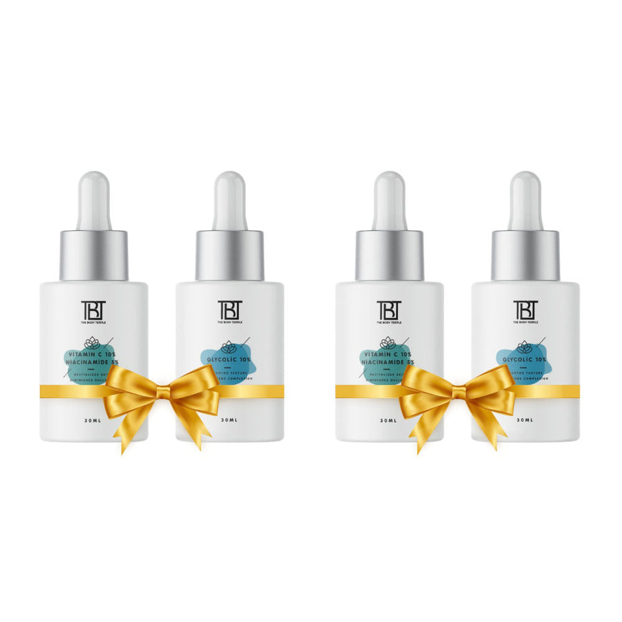 The Body Temple Vitamin C 10% & Niacinamide 5% + Glycolic Acid 10% (30Ml Each - Pack Of 1)