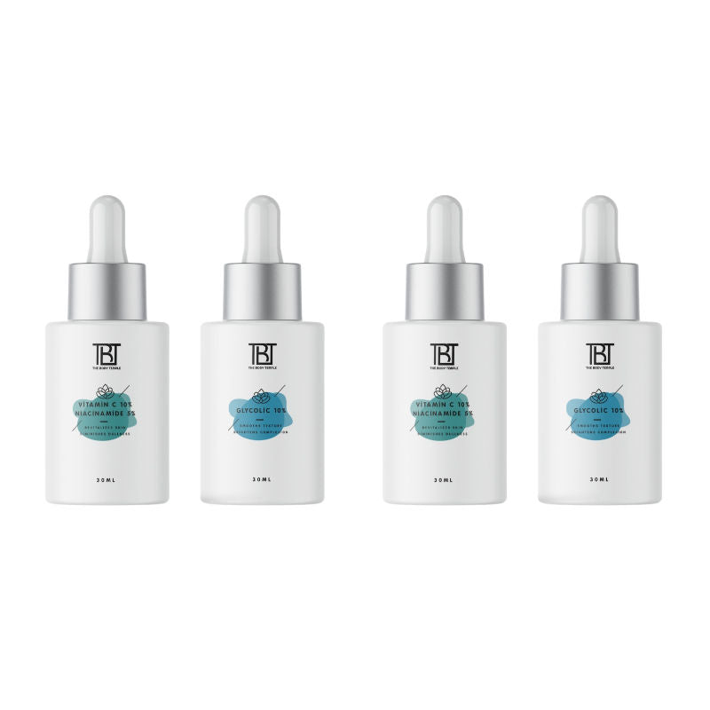 The Body Temple Vitamin C 10% & Niacinamide 5% + Glycolic Acid 10% (30Ml Each - Pack Of 1)