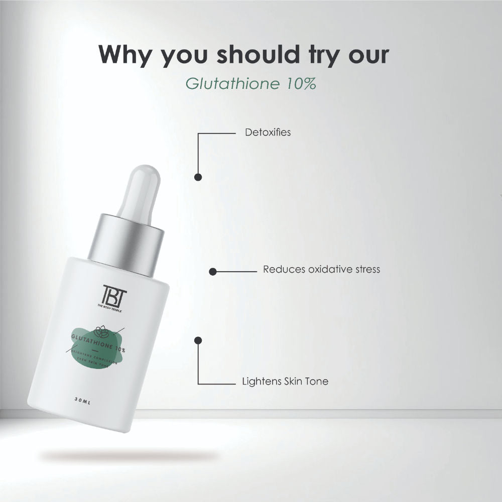 The Body Temple Glutathione 10% & AHA 25% + BHA 2% + PHA 5% (30Ml Each - Pack Of 1)