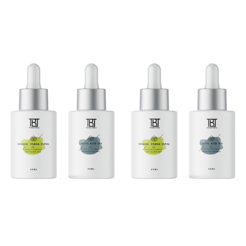 The Body Temple AHA 25% + BHA 2% + PHA 5% & Lactic Acid 10% (30Ml Each - Pack Of 1)