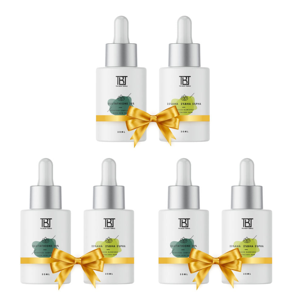 The Body Temple Glutathione 10% & AHA 25% + BHA 2% + PHA 5% (30Ml Each - Pack Of 1)