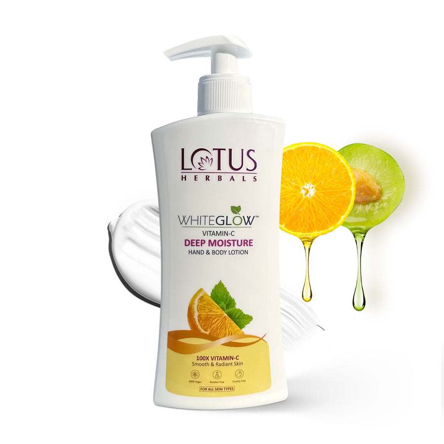 Lotus Herbals Whiteglow Vitamin C Deep Moisture Hand & Body Lotion Moisturises And Brightens