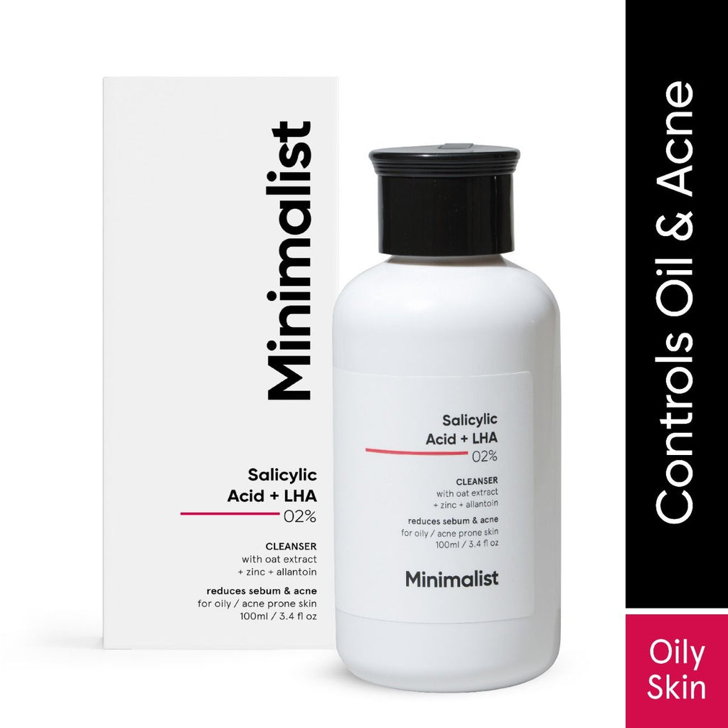 Minimalist 2% Salicylic Acid + LHA Face Cleanser With Zinc For Reducing Sebum & Acne