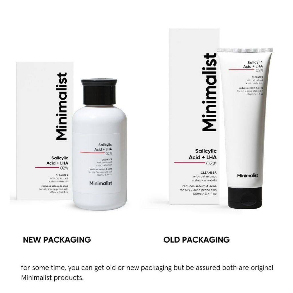Minimalist 2% Salicylic Acid + LHA Face Cleanser With Zinc For Reducing Sebum & Acne