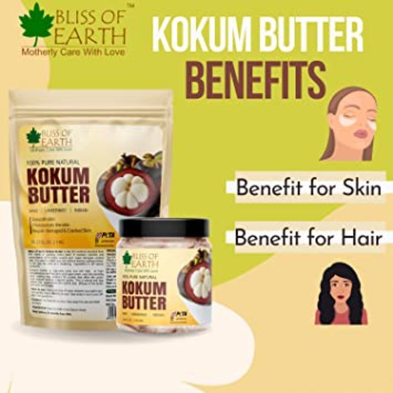 Bliss Of Earth 100% Pure Natural Kokum Butter Jar - Raw & Unrefined