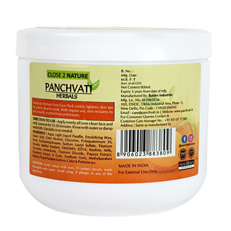 Panchvati Herbals Fruit Face Pack For Restore Lost Shine & Glow Of Skin