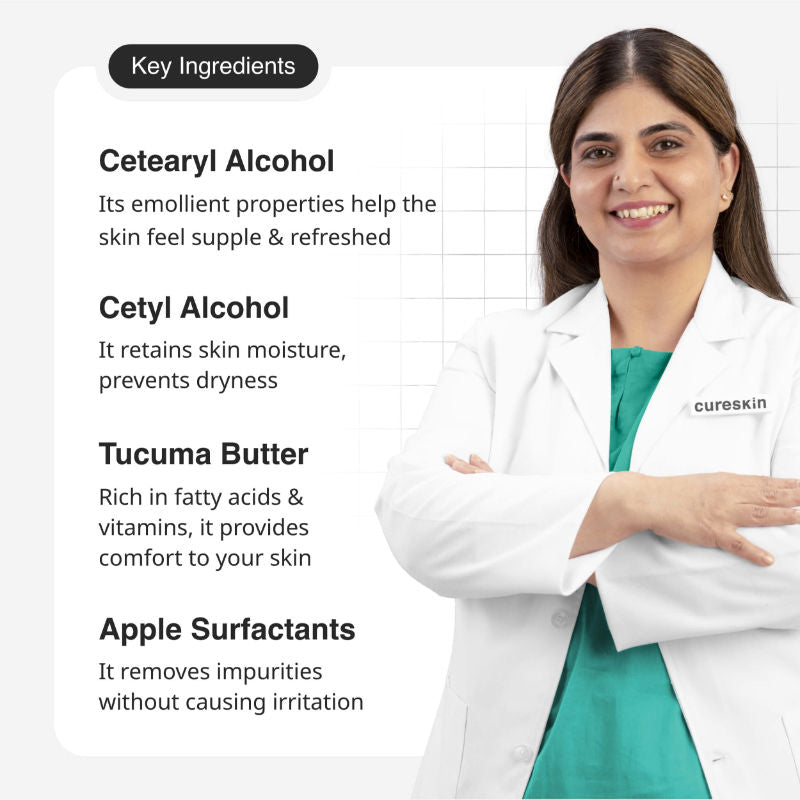 Cureskin Sensitive Pro Cleanser With Tucuma Butter & Apple Extracts