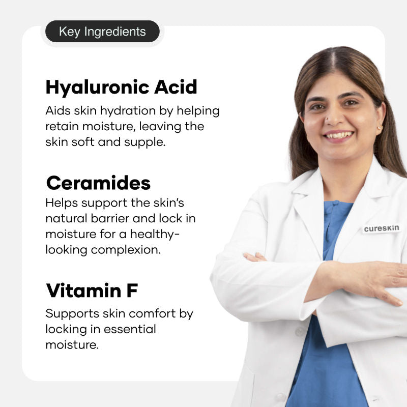 Cureskin Ceramide Care Cream SPF 40 PA+++ Anti-Aging & Skin Barrier Strengthening Moisturiser