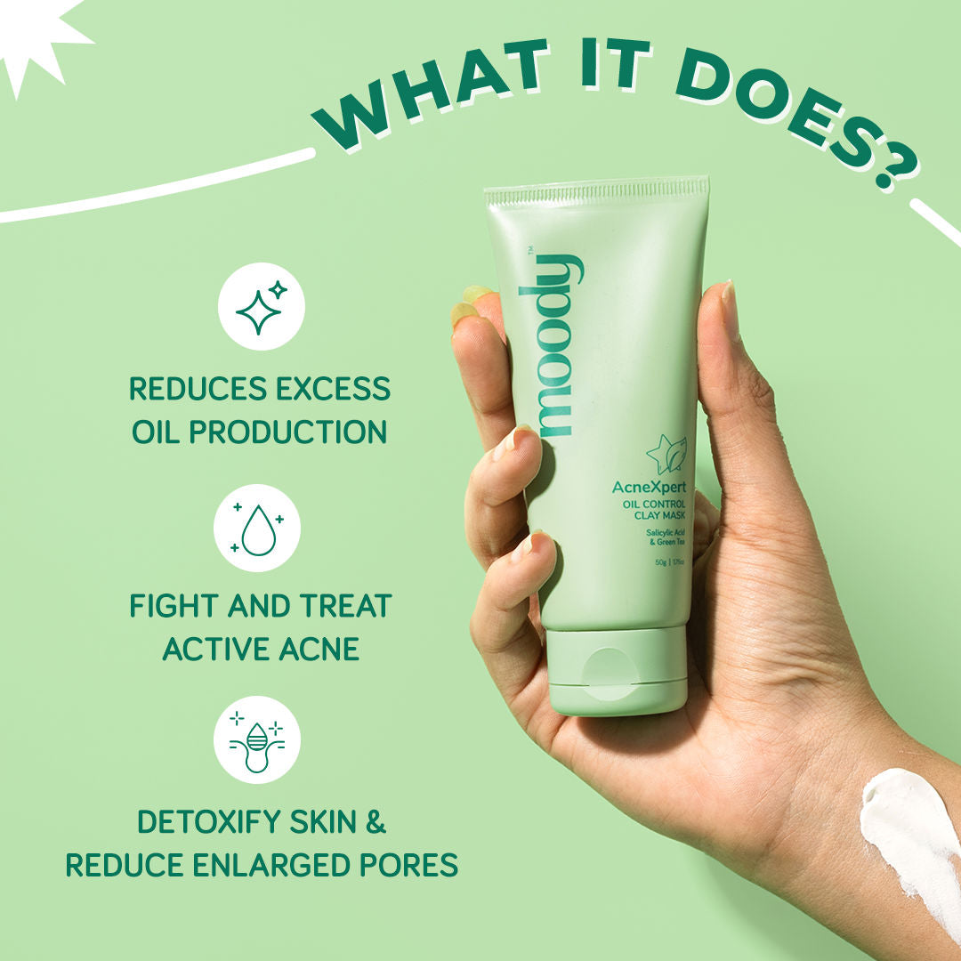 Moody Acnexpert Oil Control Clay Mask With Salicylic Acid & Green Tea