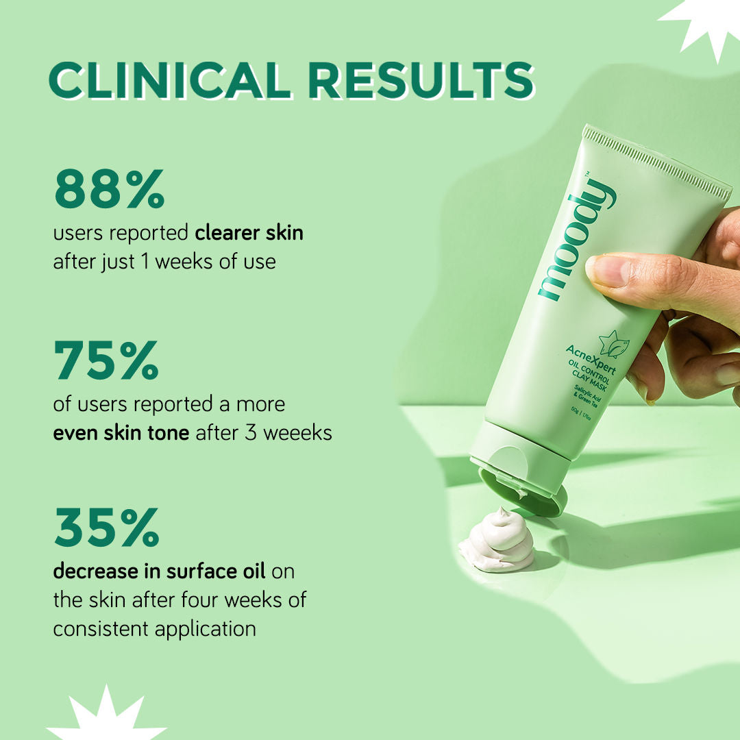 Moody Acnexpert Oil Control Clay Mask With Salicylic Acid & Green Tea