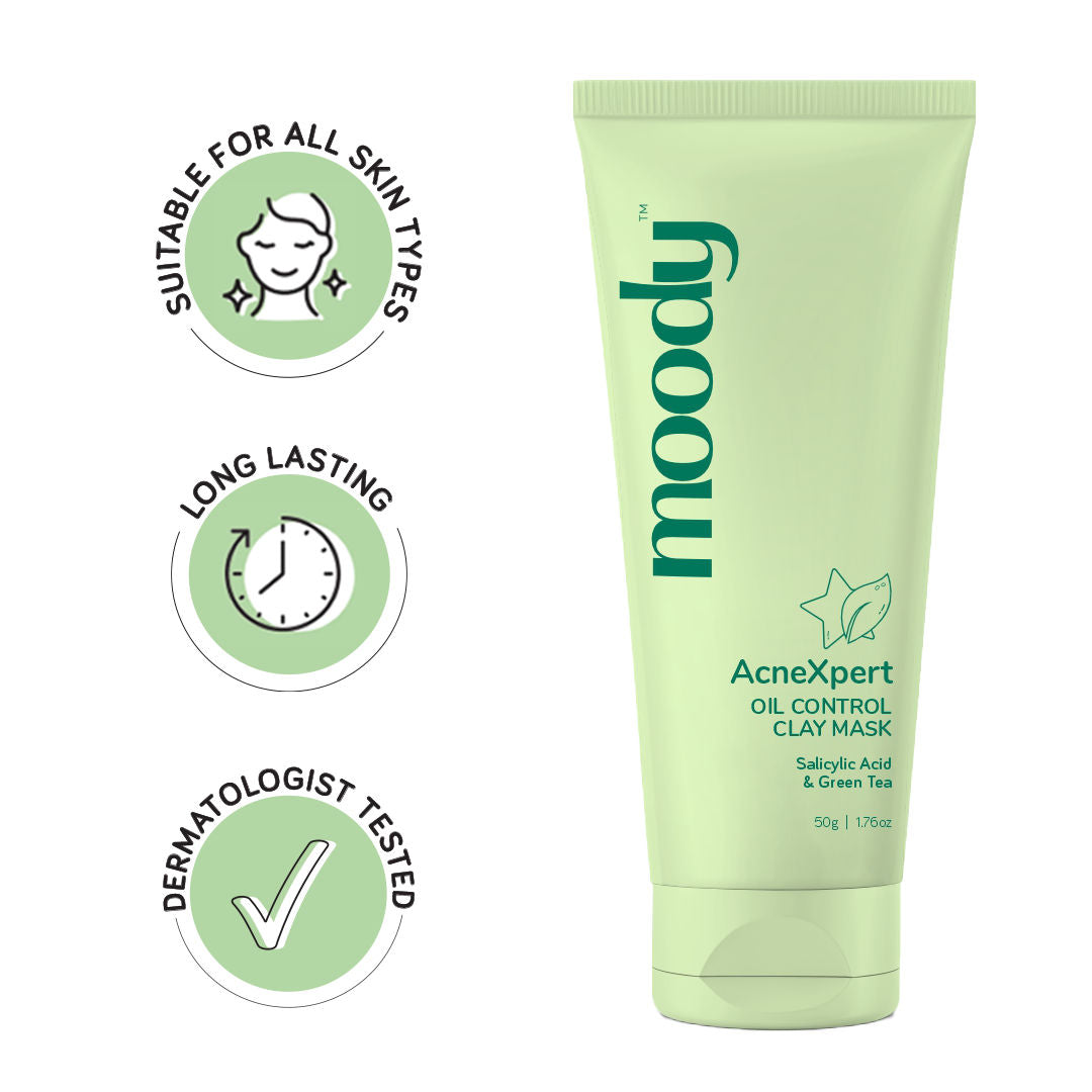 Moody Acnexpert Oil Control Clay Mask With Salicylic Acid & Green Tea