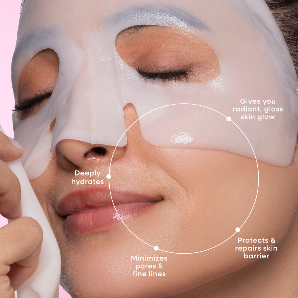 Nykaa Skin Real Collagen Mask – Hydrates, Brightens And Gives Dewy Skin Overnight - Formulated In Korea