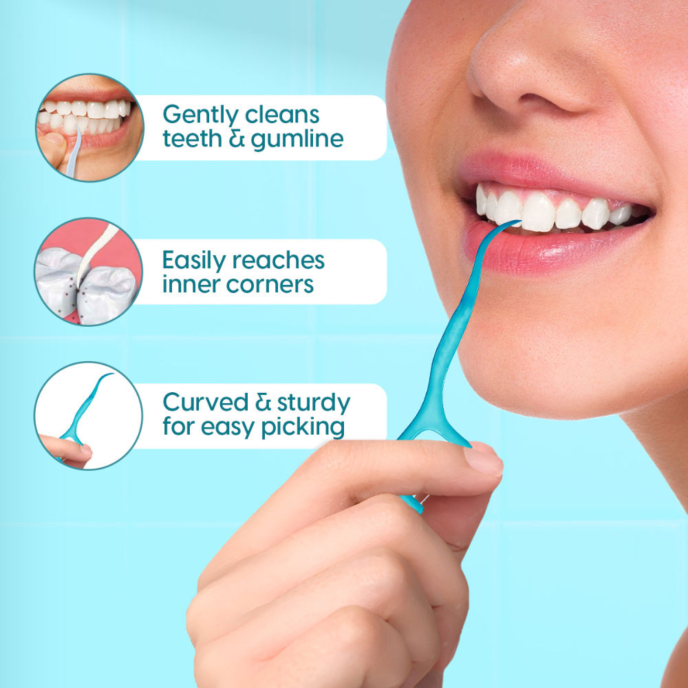 Matra Dental Floss Picks Flosser Sticks With Toothpick For Deep Clean, Fresh Breath & Oral Care