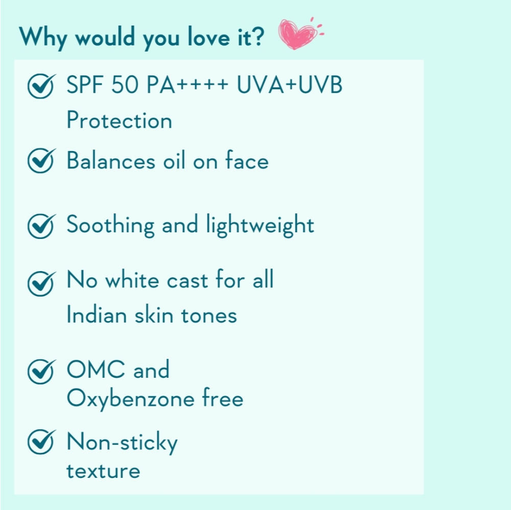 WishCare Niacinamide Oil Balance Fluid Face Sunscreen for Oily Skin with SPF50 PA++++ In-Vivo Tested