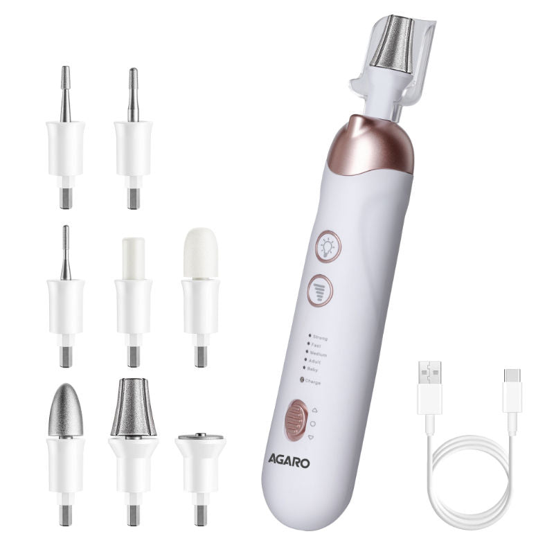 AGARO Prima Nail Drill & Polisher – Professional Manicure & Pedicure Tool, 2-in-1