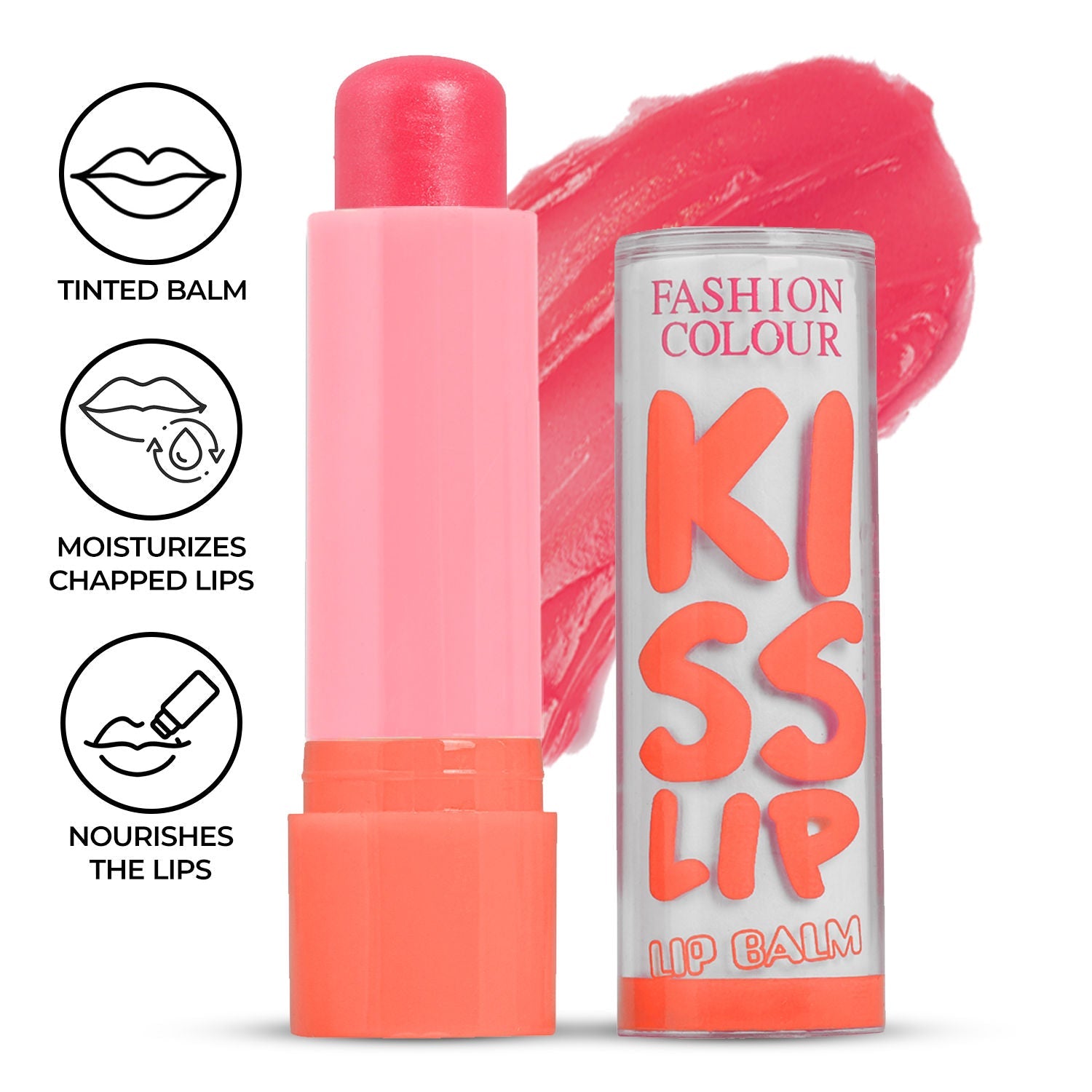 Fashion Colour Kiss Lip Lip Balm with Shea Butter