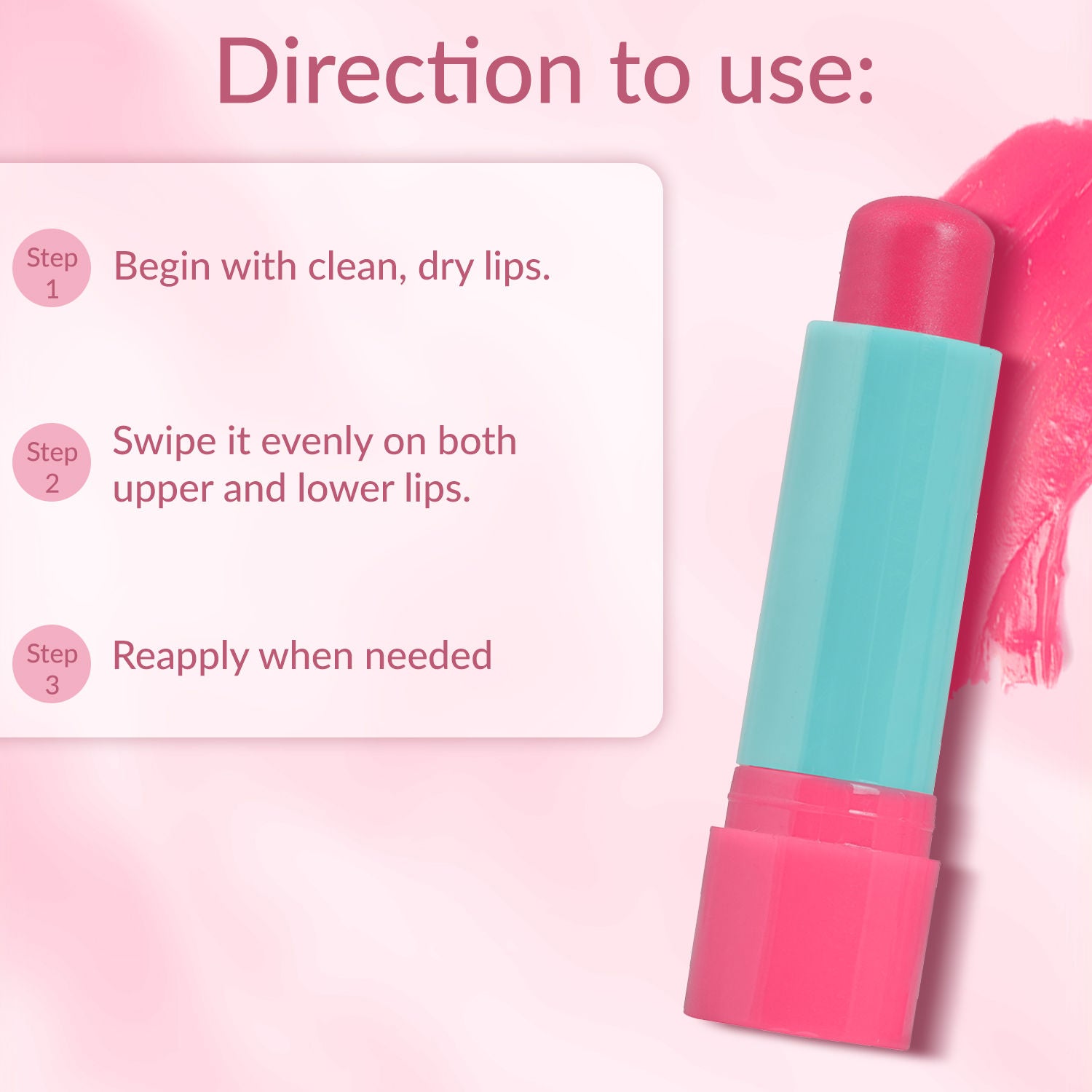 Fashion Colour Kiss Lip Lip Balm with Shea Butter