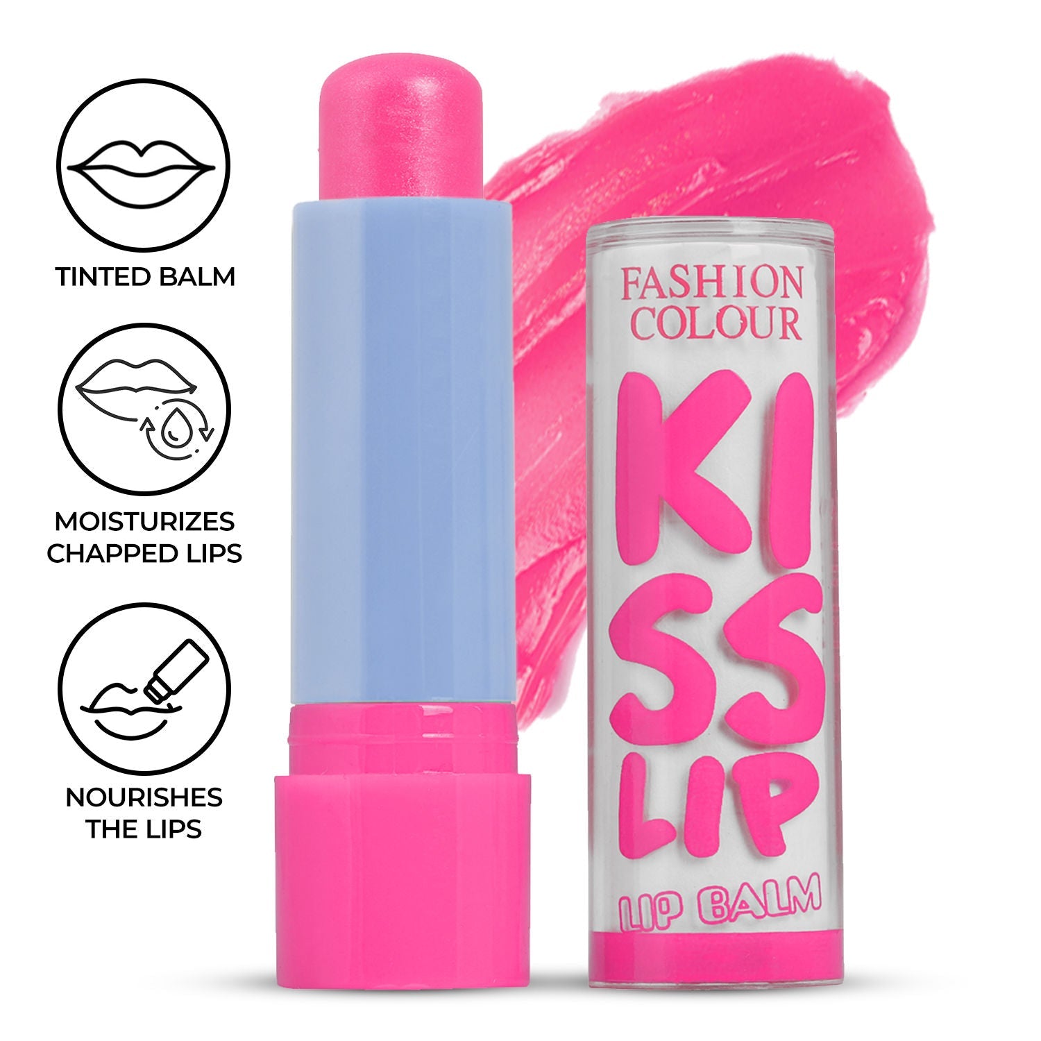 Fashion Colour Kiss Lip Lip Balm with Shea Butter