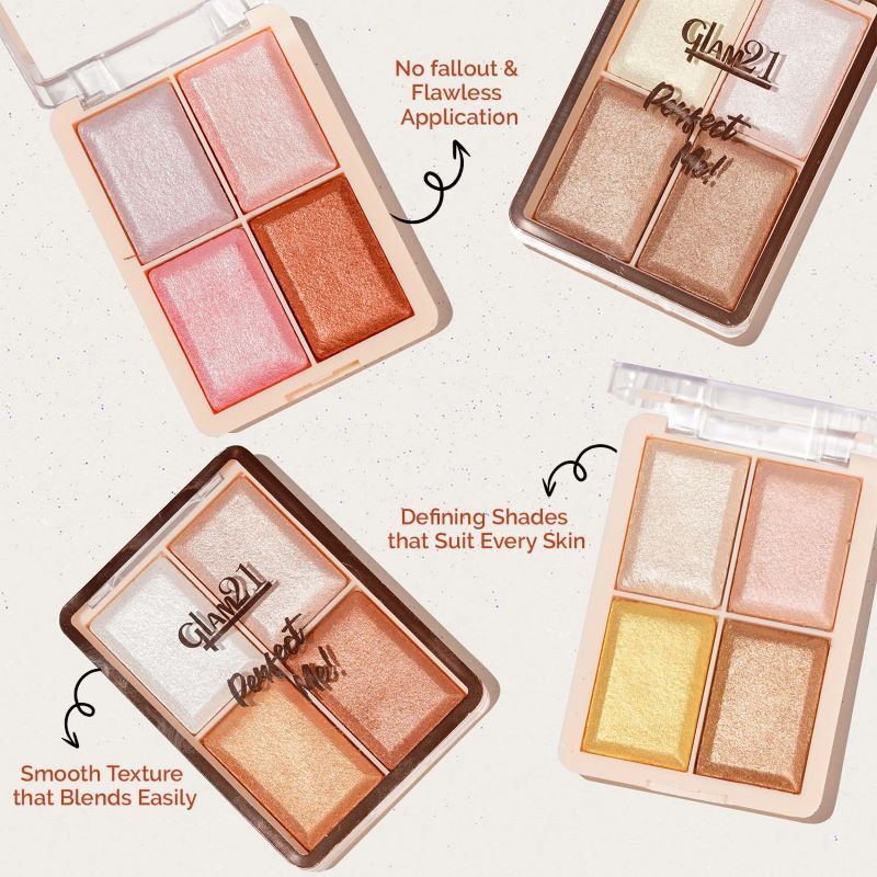 GLAM21 Perfect Me! 4 Shades Highlighter Palette Blusher