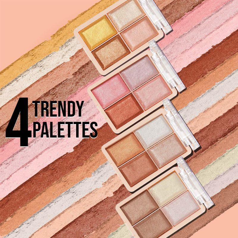 GLAM21 Perfect Me! 4 Shades Highlighter Palette Blusher