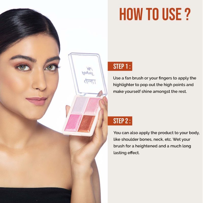 GLAM21 Perfect Me! 4 Shades Highlighter Palette Blusher