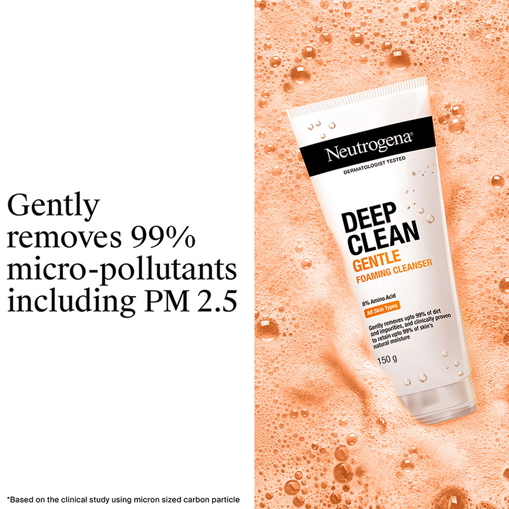 Neutrogena Deep Clean Gentle Foaming Cleanser - Moisturizing Face Wash for Normal to Sensitive Skin