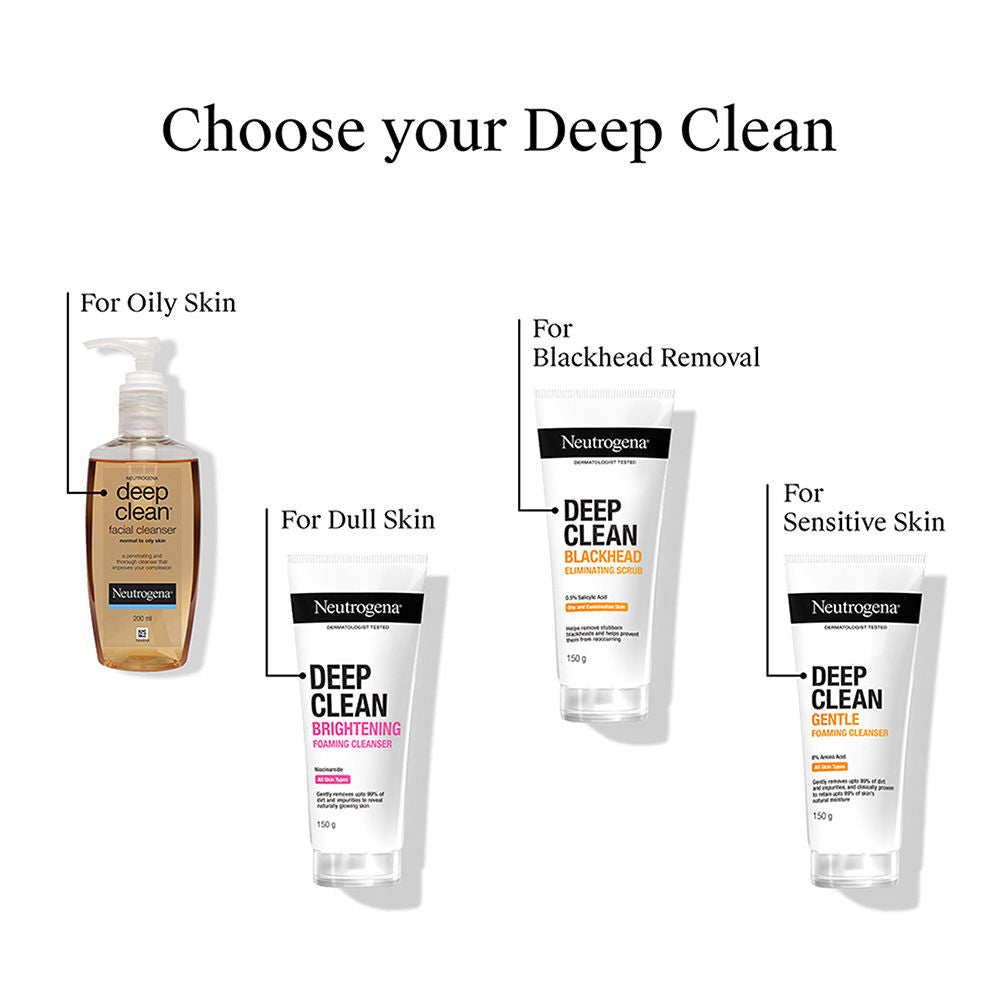 Neutrogena Deep Clean Gentle Foaming Cleanser - Moisturizing Face Wash for Normal to Sensitive Skin