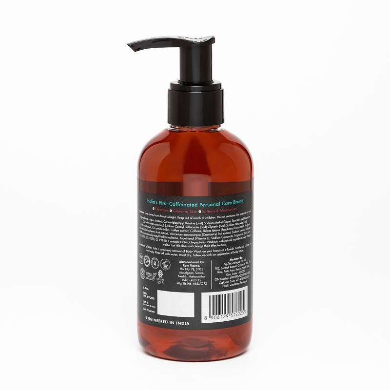 MCaffeine Coffee & Berries Body Wash for Soft, Glowing Skin and Tan Removal enriched with Vitamin E
