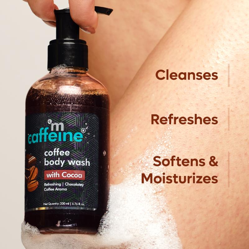 MCaffeine Coffee Body Wash with Cocoa De-Tan & Deep Cleansing Shower Gel in Chocolatey Coffee Aroma
