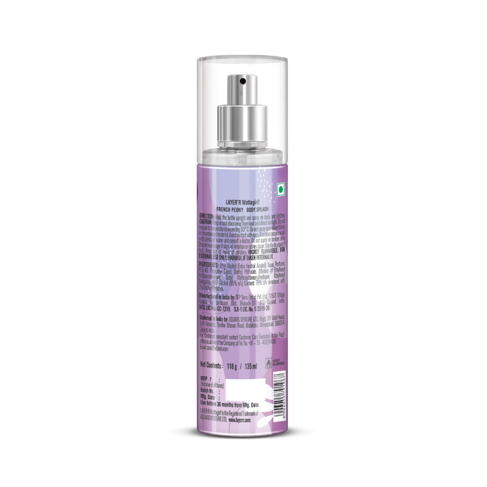 Layer'r Wottagirl! French Peony Body Splash For Her