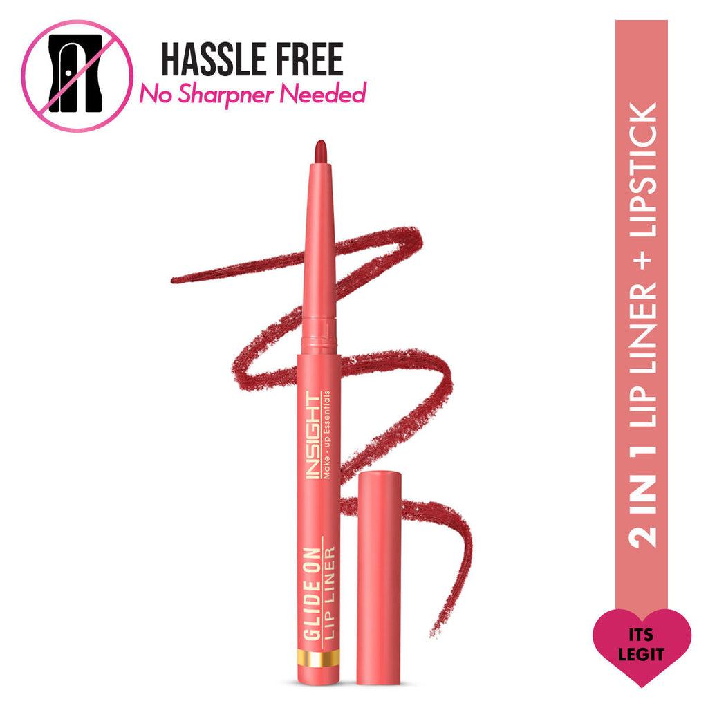 Insight Cosmetics Glide On Lip Liner, Intense Pigment, Long Wear Matte Lip Formula