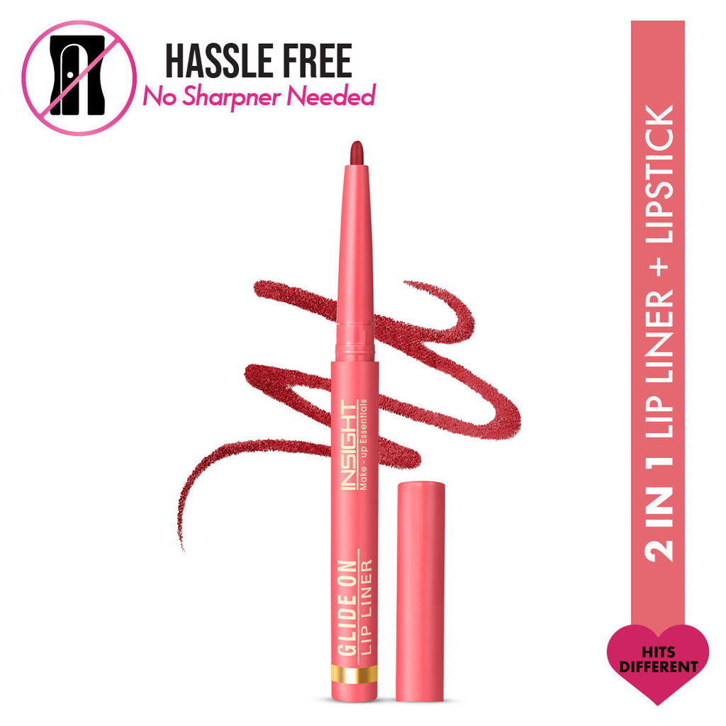 Insight Cosmetics Glide On Lip Liner, Intense Pigment, Long Wear Matte Lip Formula