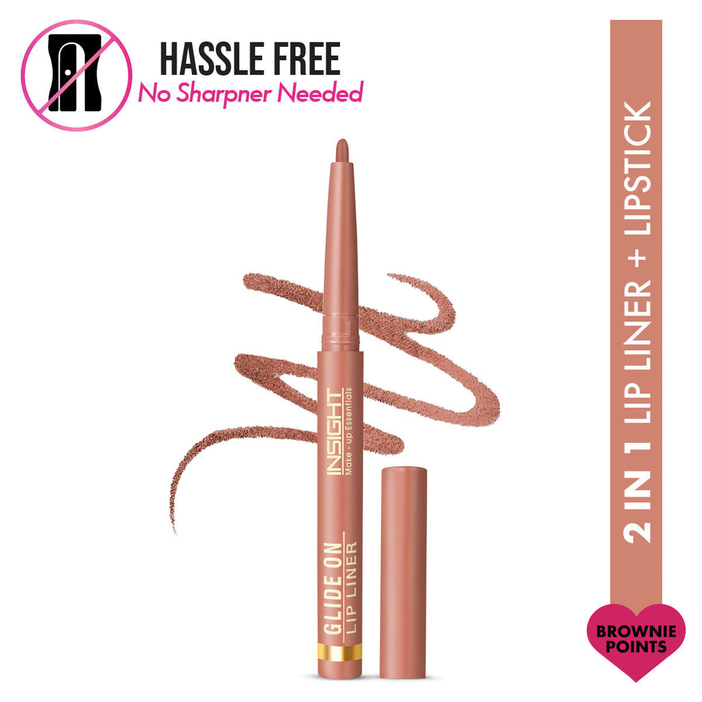 Insight Cosmetics Glide On Lip Liner, Intense Pigment, Long Wear Matte Lip Formula