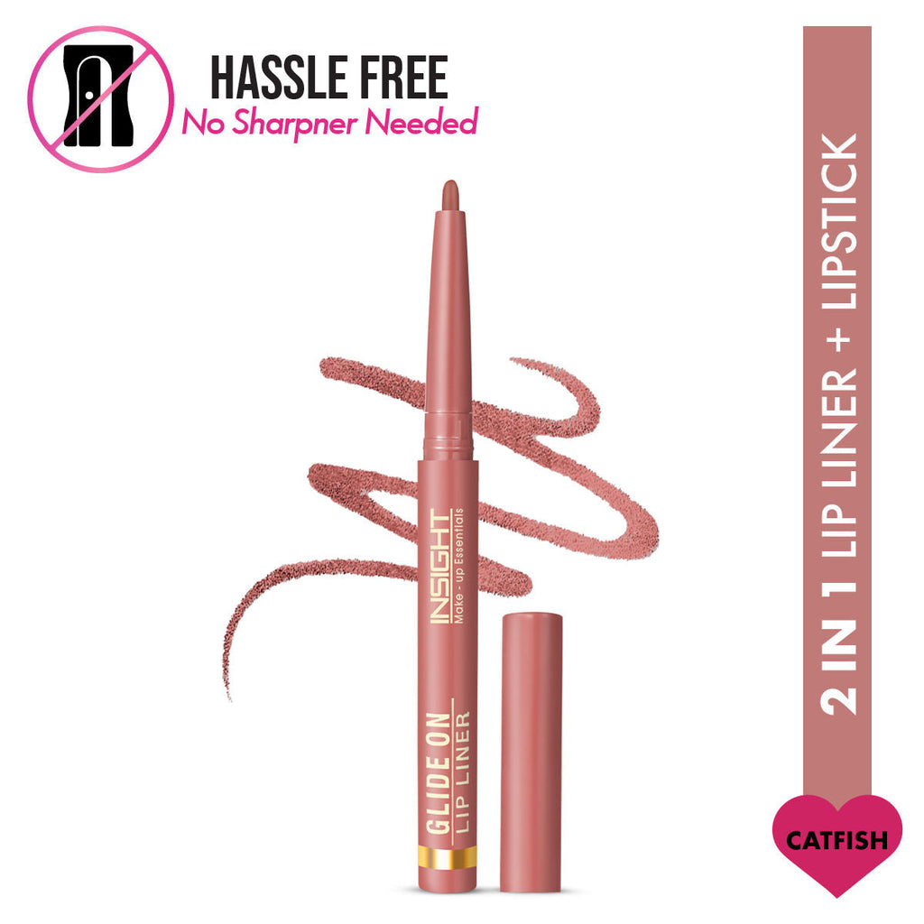 Insight Cosmetics Glide On Lip Liner, Intense Pigment, Long Wear Matte Lip Formula