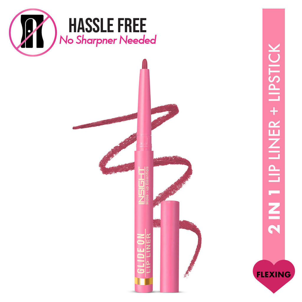 Insight Cosmetics Glide On Lip Liner, Intense Pigment, Long Wear Matte Lip Formula