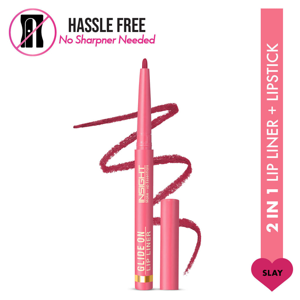 Insight Cosmetics Glide On Lip Liner, Intense Pigment, Long Wear Matte Lip Formula