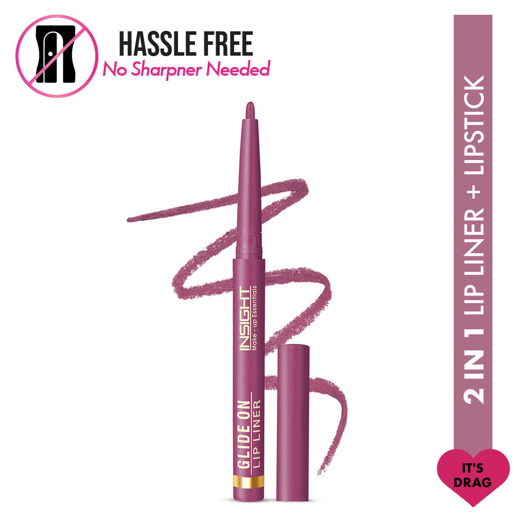 Insight Cosmetics Glide On Lip Liner, Intense Pigment, Long Wear Matte Lip Formula