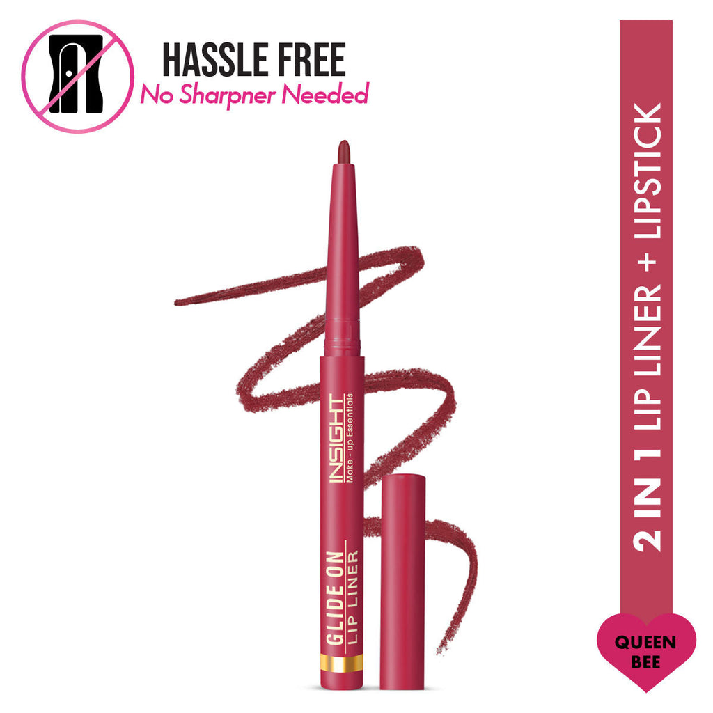 Insight Cosmetics Glide On Lip Liner, Intense Pigment, Long Wear Matte Lip Formula
