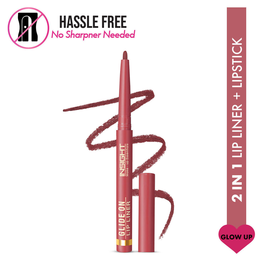 Insight Cosmetics Glide On Lip Liner, Intense Pigment, Long Wear Matte Lip Formula