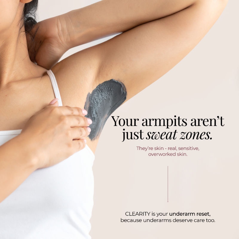 Green And Beige Clearity Armpit Mask Odour Control + Underarm Clarifying