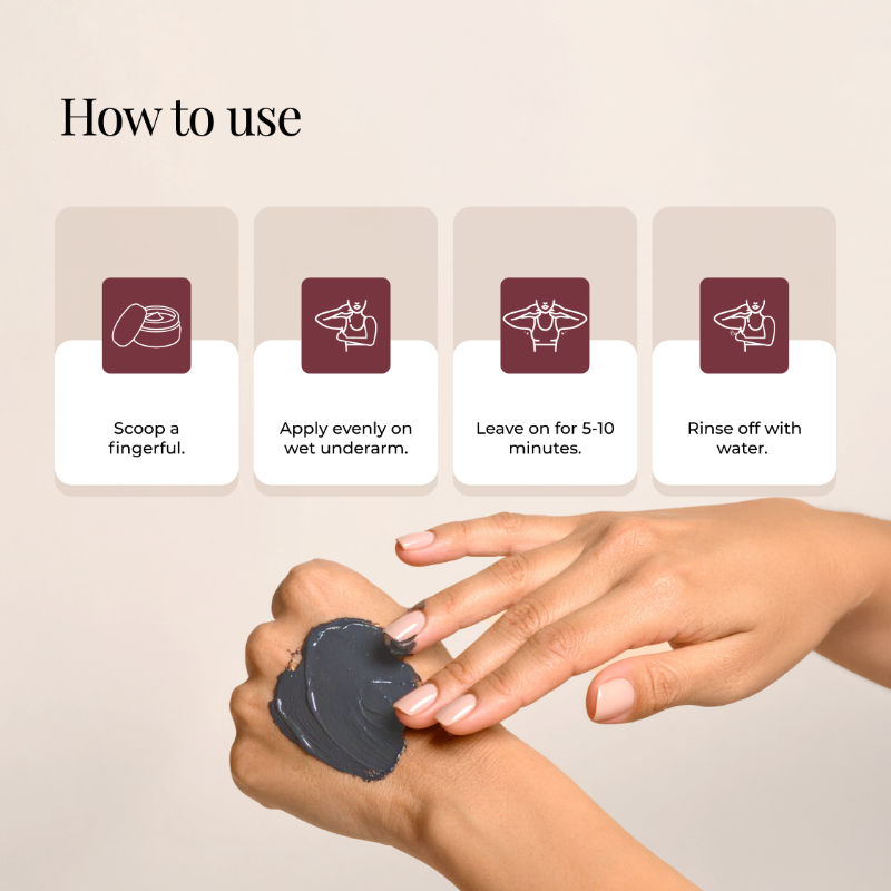 Green And Beige Clearity Armpit Mask Odour Control + Underarm Clarifying