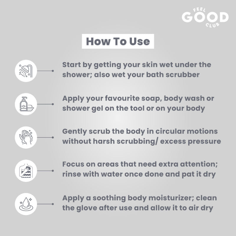 Feel Good Club Silicone Body Scrubber Ultra Soft Bath Brush For Gentle Skin Exfoliation