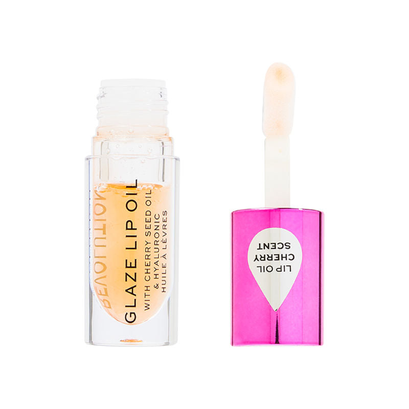 Makeup Revolution Glaze Lip Oil Intense Nourishment With Hyaluronic Acid Vitamin E