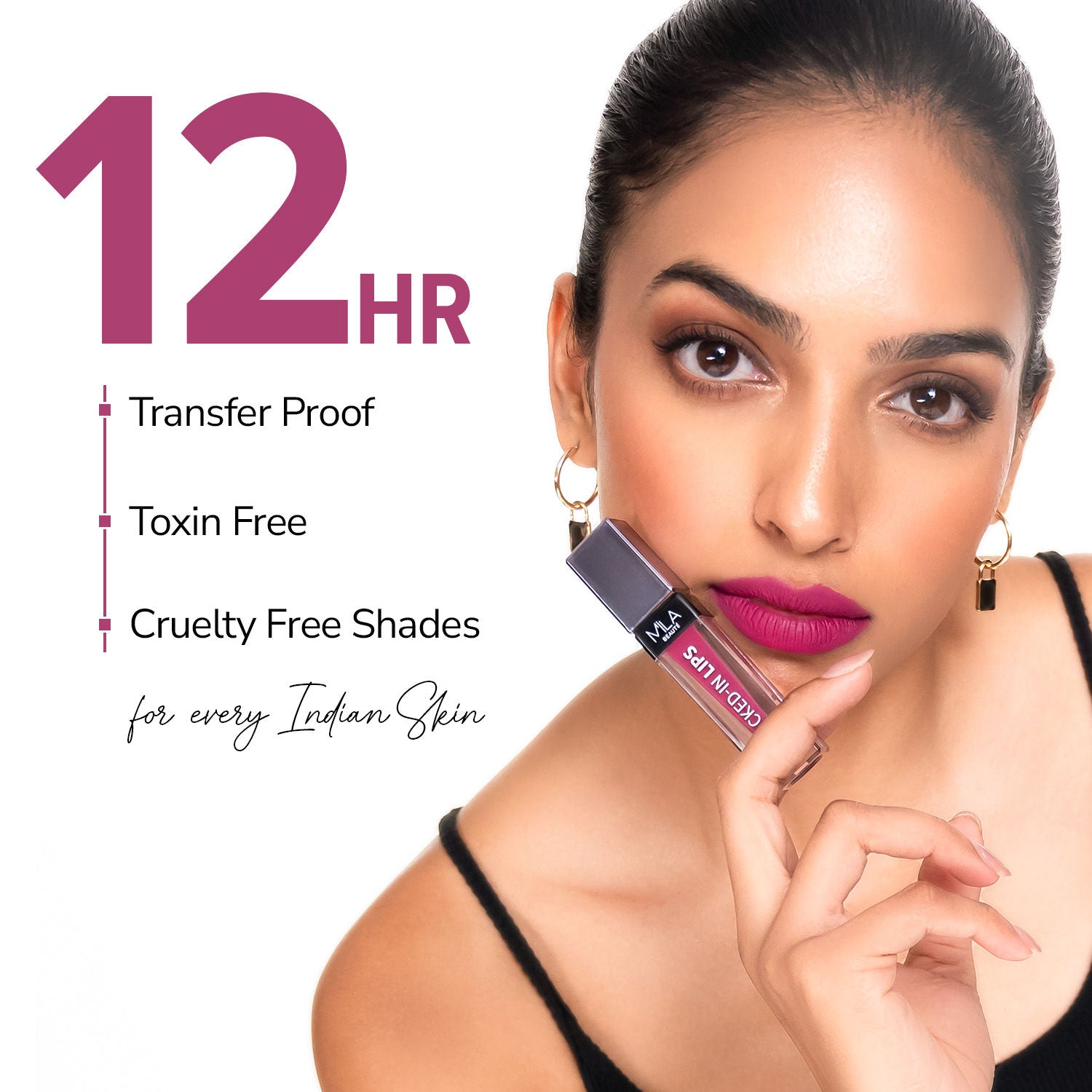 Mila Beauté 12 Hr Non-Transfer Locked-In Liquid Lipstick