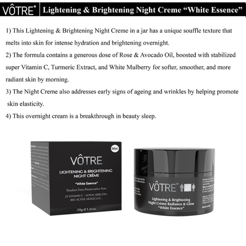 Votre Lightening & Brightening Night Creme White Essence